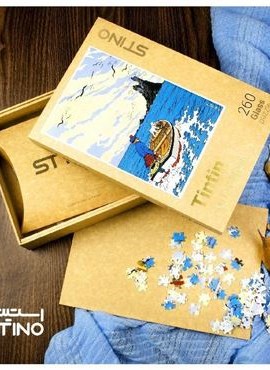 پازل شیشه ای استینو 260 تکه طرح تن تن (کد 19107)(باجعبه)(ایران فردا)